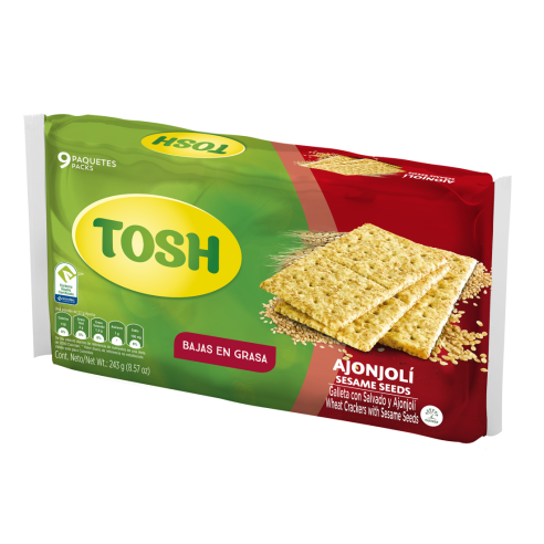 GALLETA TOSH AJONJOLI X 270G DP9 CAJA...